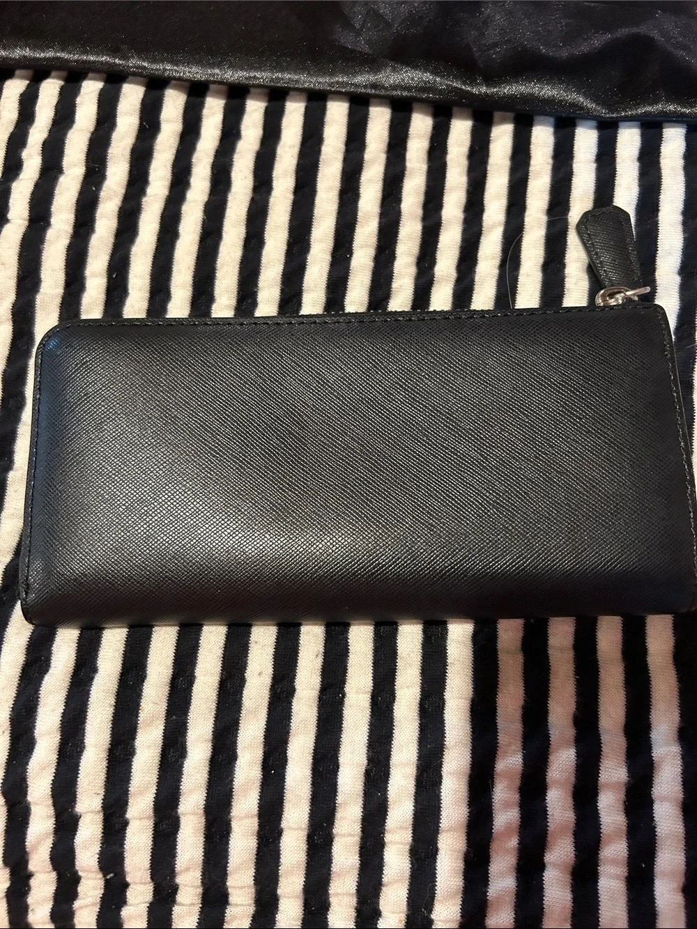 Coach Black Men's Zip-Around Leather Wallet